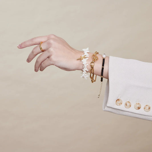 Pulsera T-Bar Eslabón | Oro