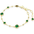 Pulsera Delicada de Esmeralda | Oro