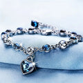 Pulsera Corazón Oceánico Glow | Oro Blanco