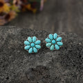 Pendientes Pétalo Turquesa Serelith | Oro Blanco