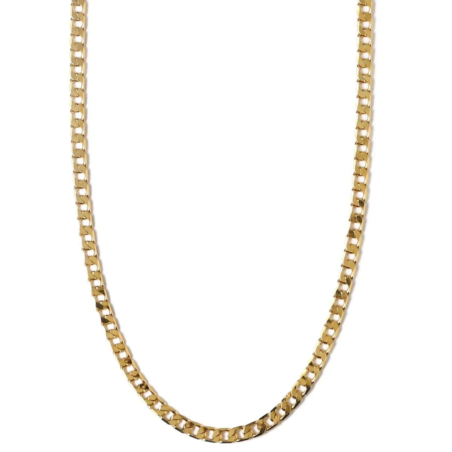 Collar Cadena Eslabón Plana | Oro