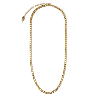 Collar Cadena Eslabón Plana | Oro