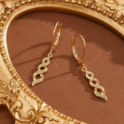 Pendientes Twist Shimmer Ava | Oro