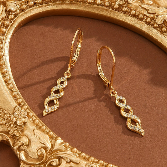 Pendientes Twist Shimmer Ava | Oro