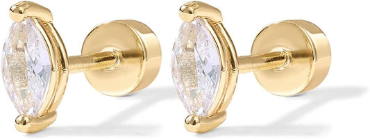 Pendientes Corte Pera | Oro