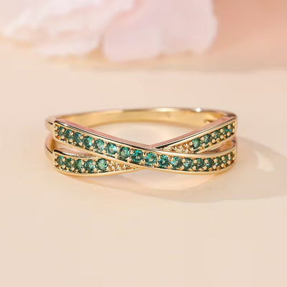 Anillo Flow Esmeralda | Oro