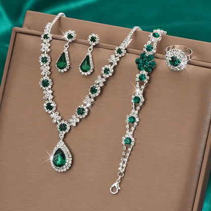 Set de Joyas Adriana Lysandre | Oro Blanco
