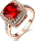 Anillo Statement Halo Rubí | Oro Rosa