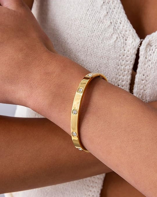 Pulsera Halo Puntos | Oro