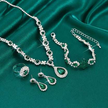 Set de Joyas Adriana Lysandre | Oro Blanco