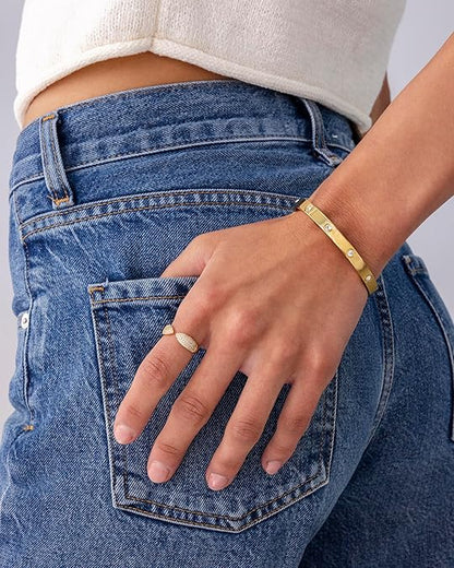 Pulsera Halo Puntos | Oro