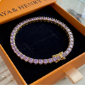 Amethyst Tennis Bracelet | Gold