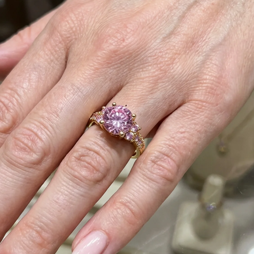 Anillo Rosetón Celia | Oro Blanco