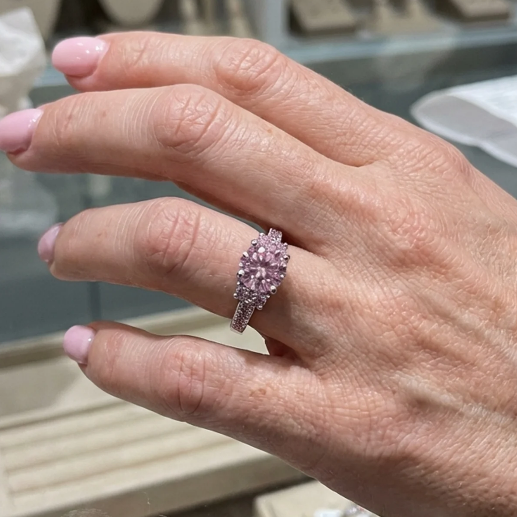 Anillo Rosetón Celia | Oro Blanco