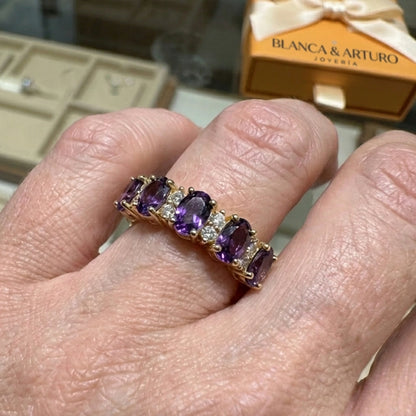 Orlina Violet Crest Ring | Rose Gold