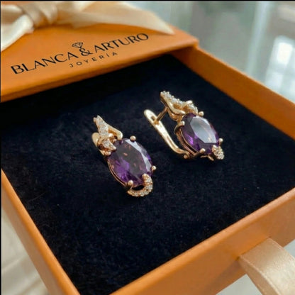 Imperial Nightfall Drop Earrings | Rose Gold