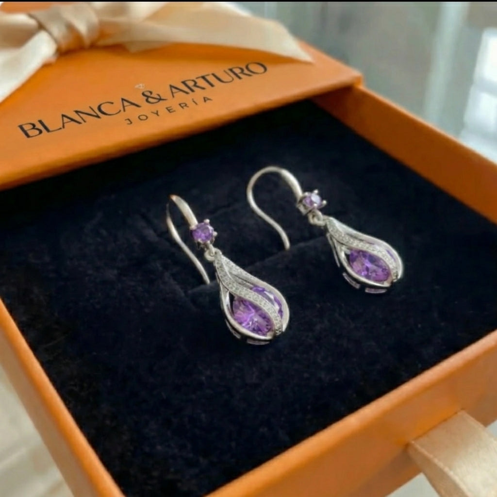 Calithra Lumen Twist Earrings | White Gold