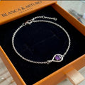Amethyst Infinity Bracelet | White Gold