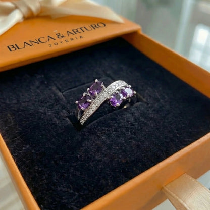 Lavender Flow Ring | White Gold