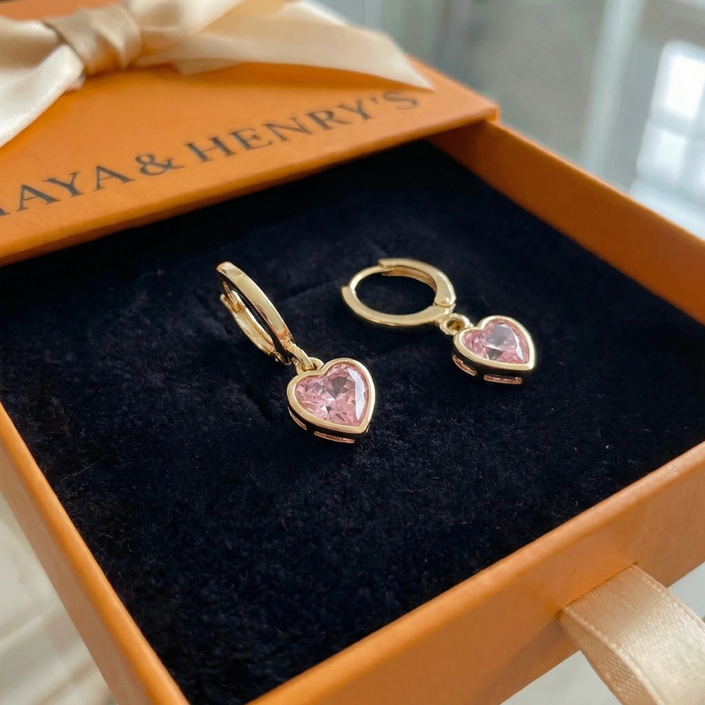 Pendientes Colgantes Charm Cupid | Oro