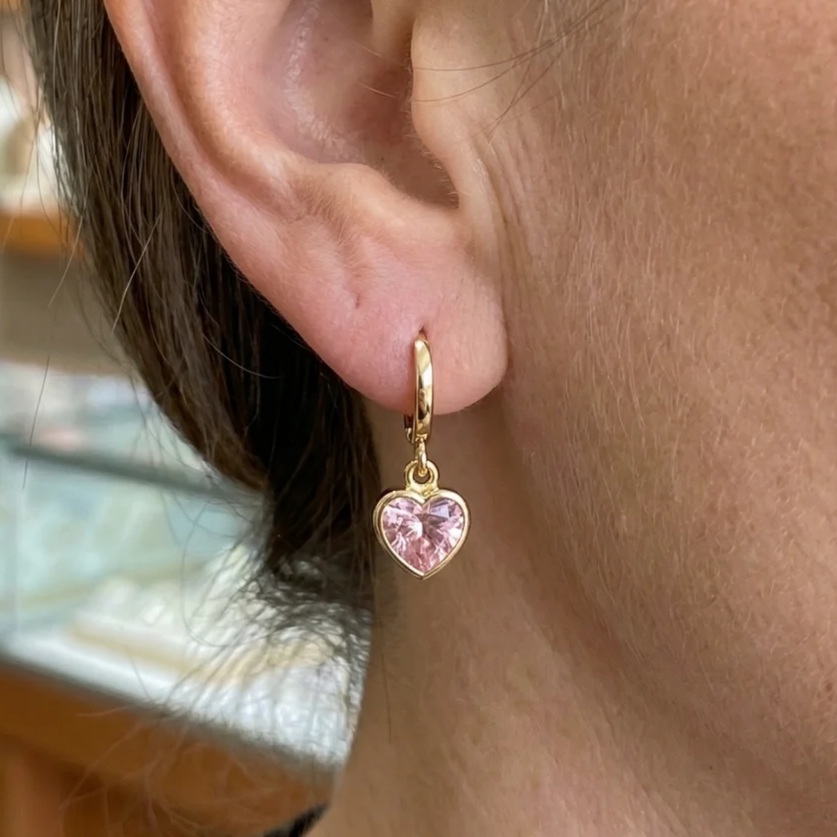 Pendientes Colgantes Charm Cupid | Oro