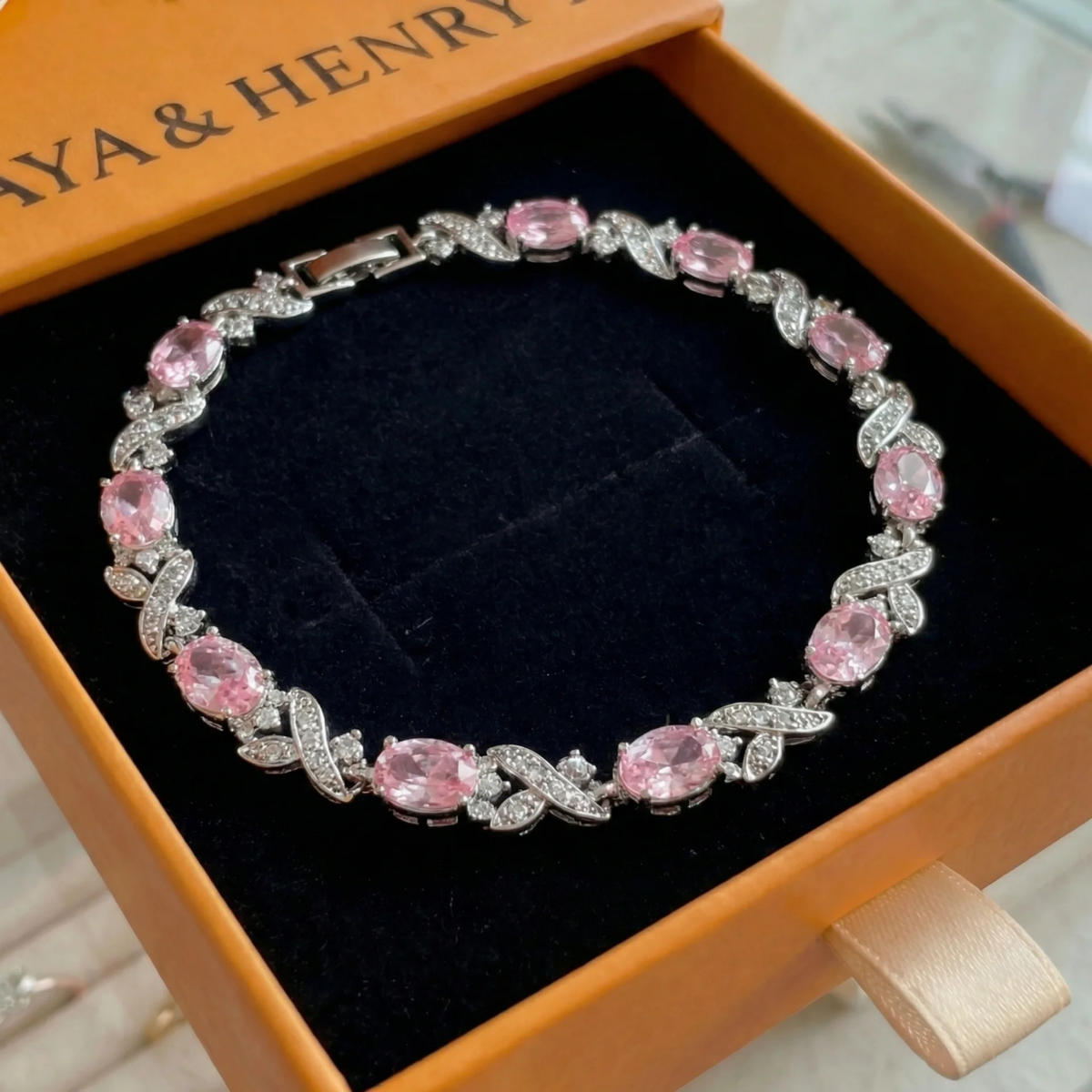 Pulsera Giada Rosalyth | Oro Blanco