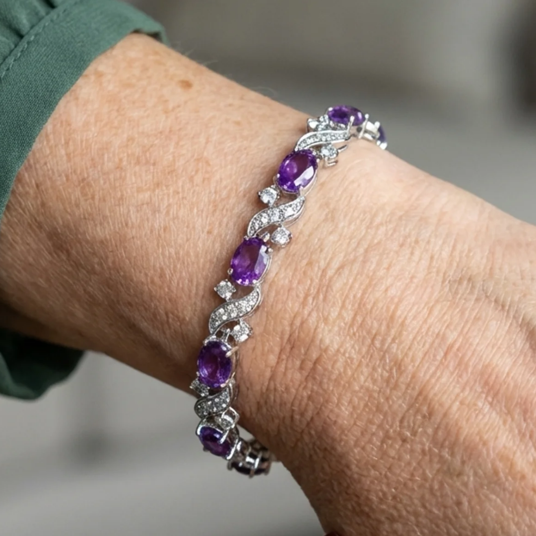 Giada Valethyst Bracelet | White Gold