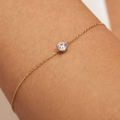 Pulsera de Piedra Moissanite Cléa | Oro