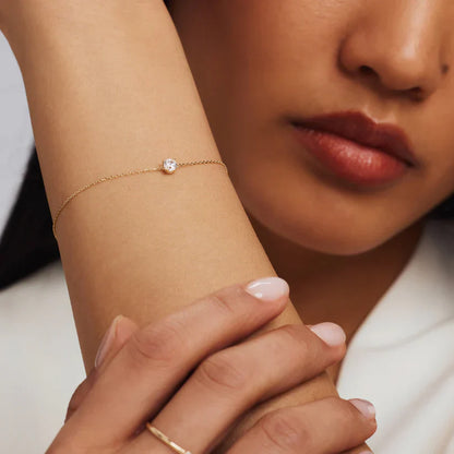 Pulsera de Piedra Moissanite Cléa | Oro