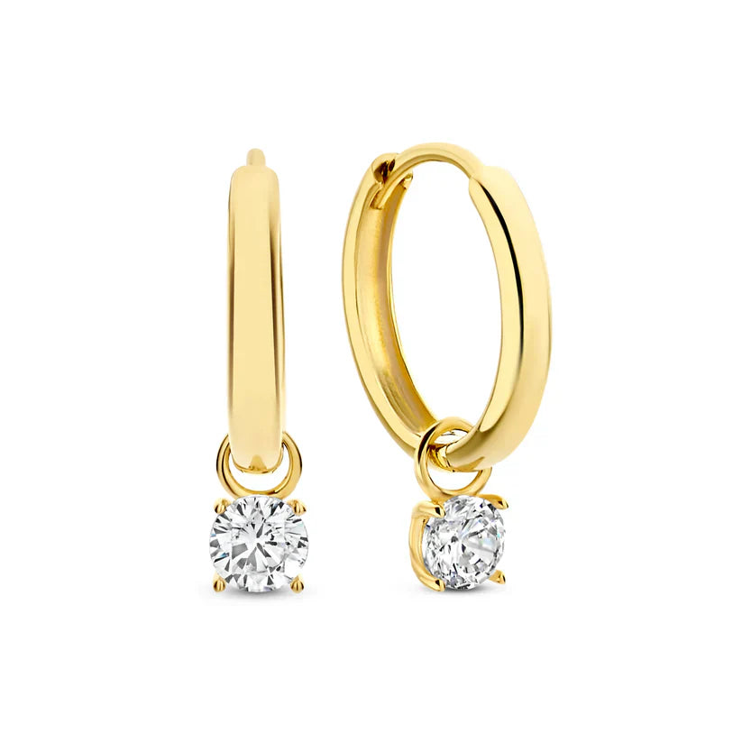Set de Pendientes de Piedra Larmes de Lune | Oro