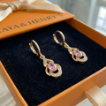 Pendientes Lágrima Moonlit Blush | Oro Rosa