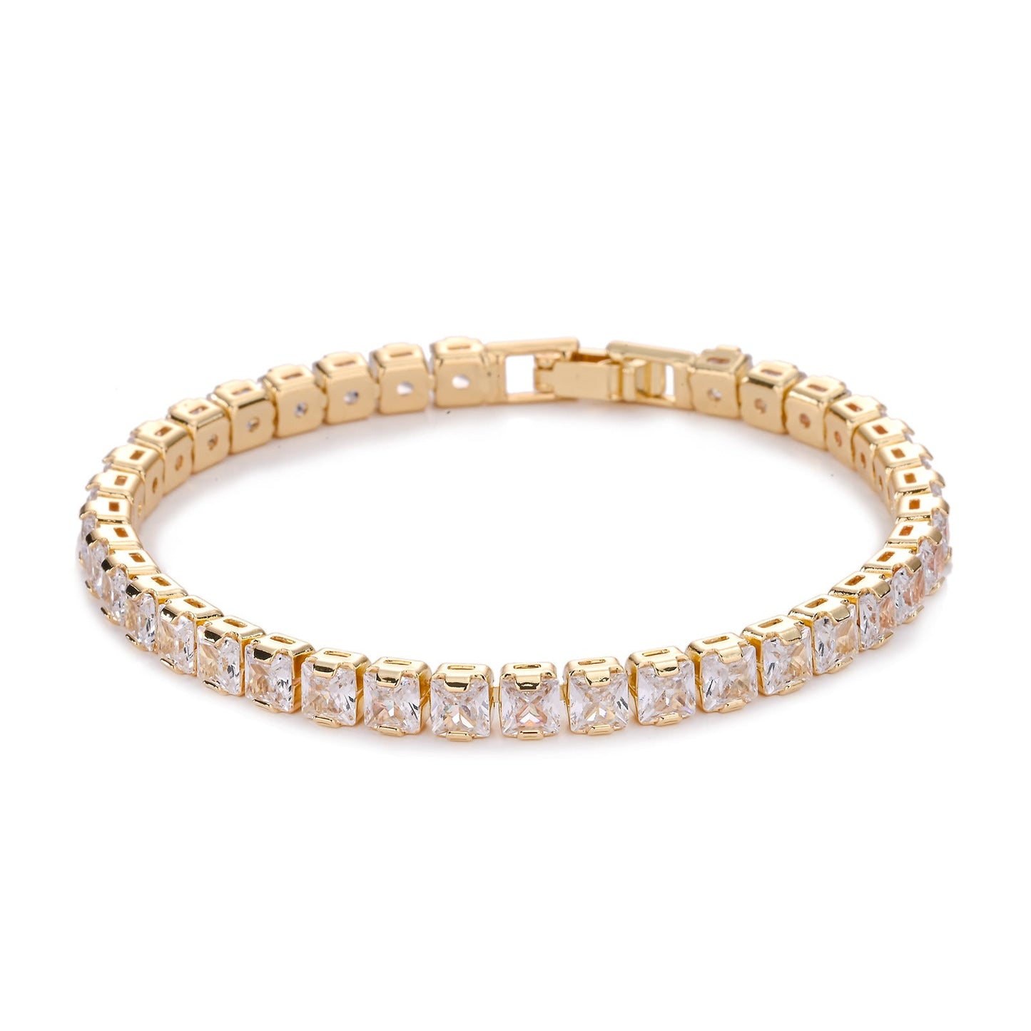 Pulsera de Tenis Cuadrada | Oro