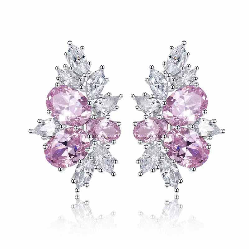 Pendientes Lyra Blushbloom | Oro Blanco