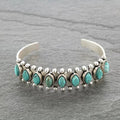 Pulsera Cuff Turquesa Azmira | Oro Blanco