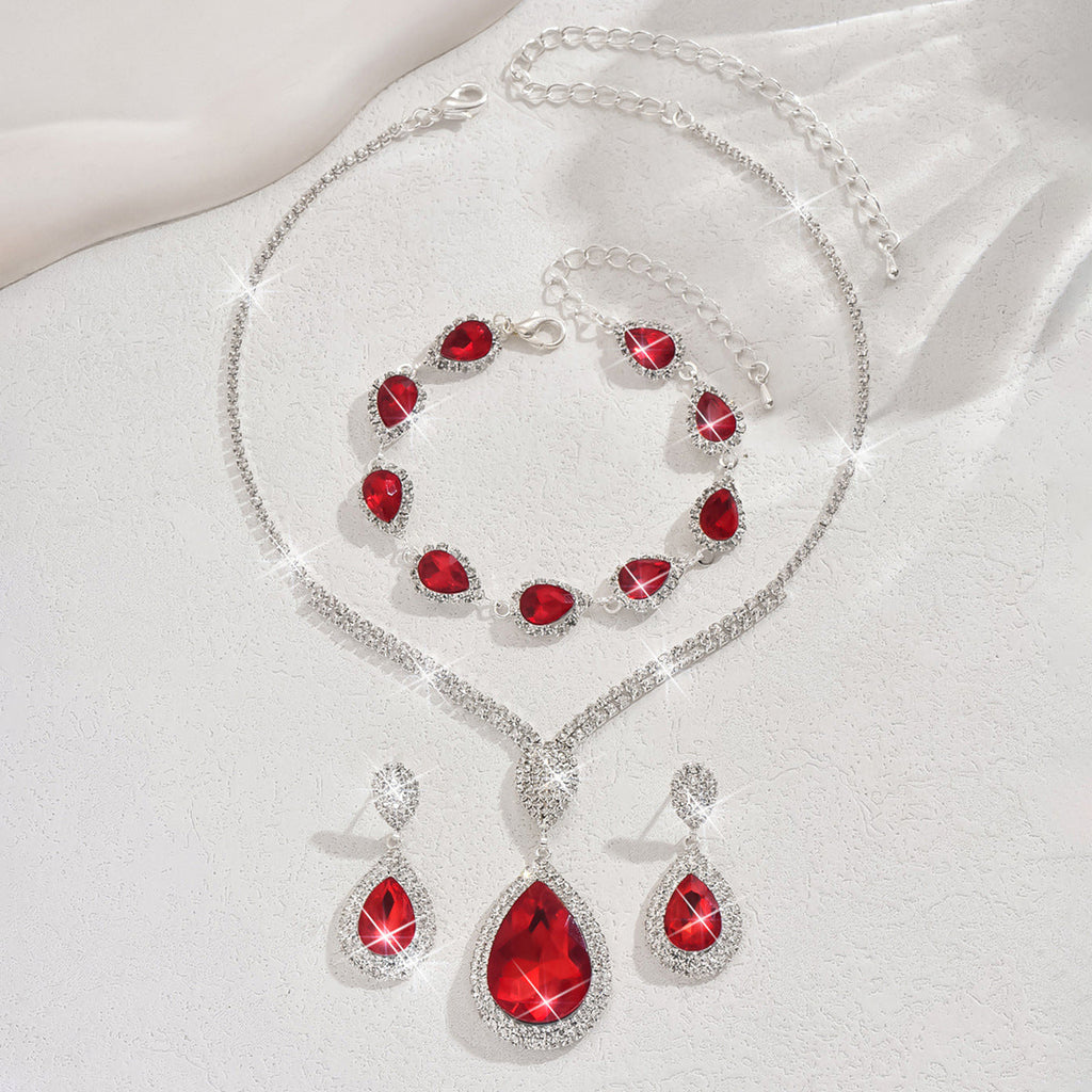 Set de Joyas Thalira Bloodwynne | Oro Blanco