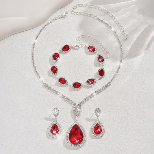 Set de Joyas Thalira Bloodwynne | Oro Blanco