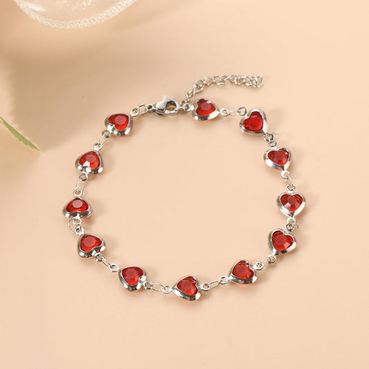 Pulsera Ophelyra Garnetelle | Oro Blanco