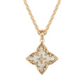 Collar Colgante Trébol Blanco | Oro