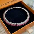 Pulsera Tenis Roseglow | Oro Blanco