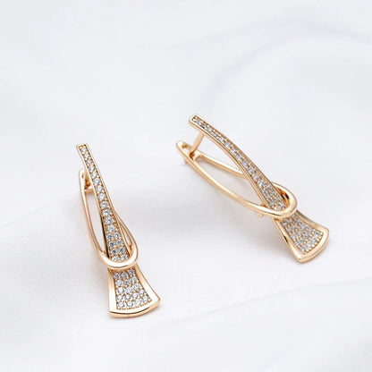 Pendientes Cristal Capas Radiantes | Oro