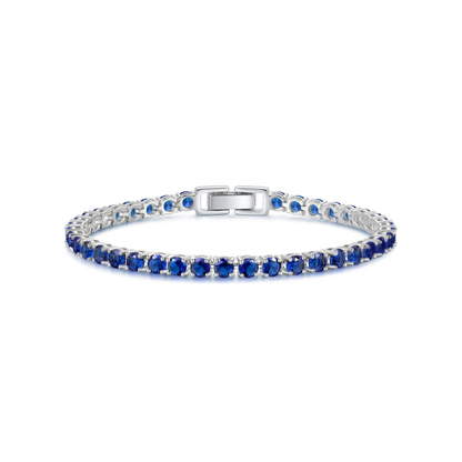 Pulsera de Tenis Zafiro | Oro Blanco