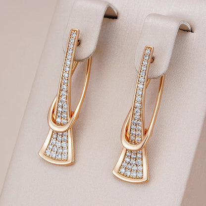 Pendientes Cristal Capas Radiantes | Oro