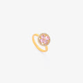 Anillo Giratorio Corazón Rosa Bloom | Oro