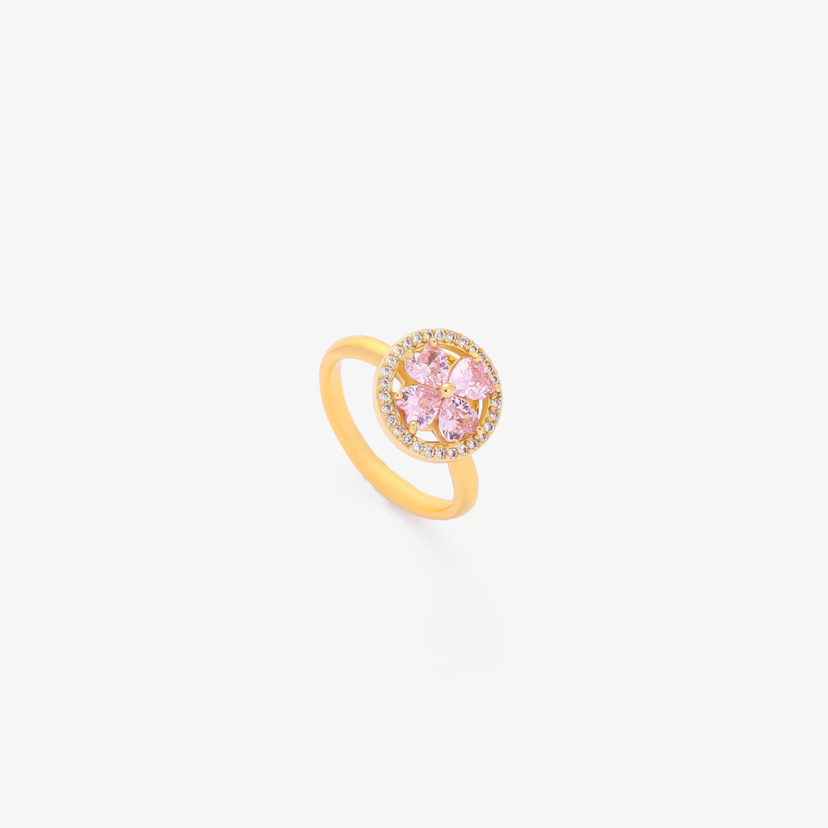 Anillo Giratorio Corazón Rosa Bloom | Oro