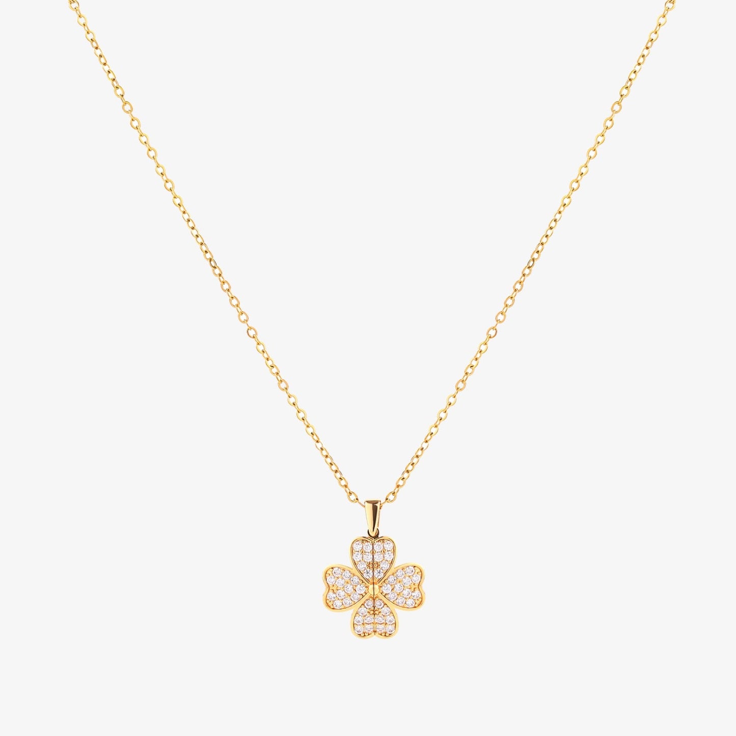 Collar Flor de Corazón | Oro