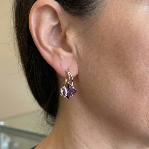Zephira Crownlight Pave Earrings | Rose Gold