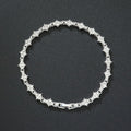 Classic Cluster Tennis Bracelet | White Gold