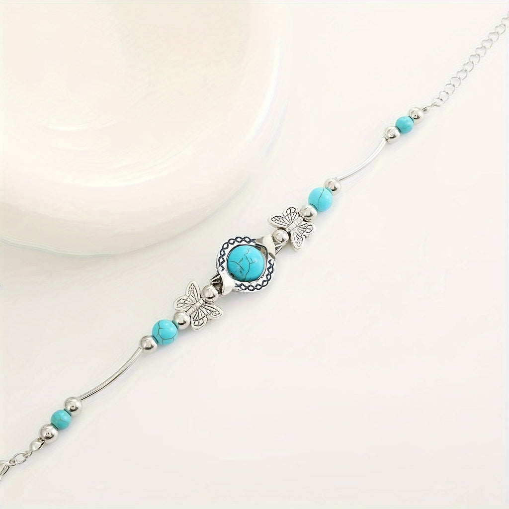 Pulsera Mariposa Oasis | Oro Blanco