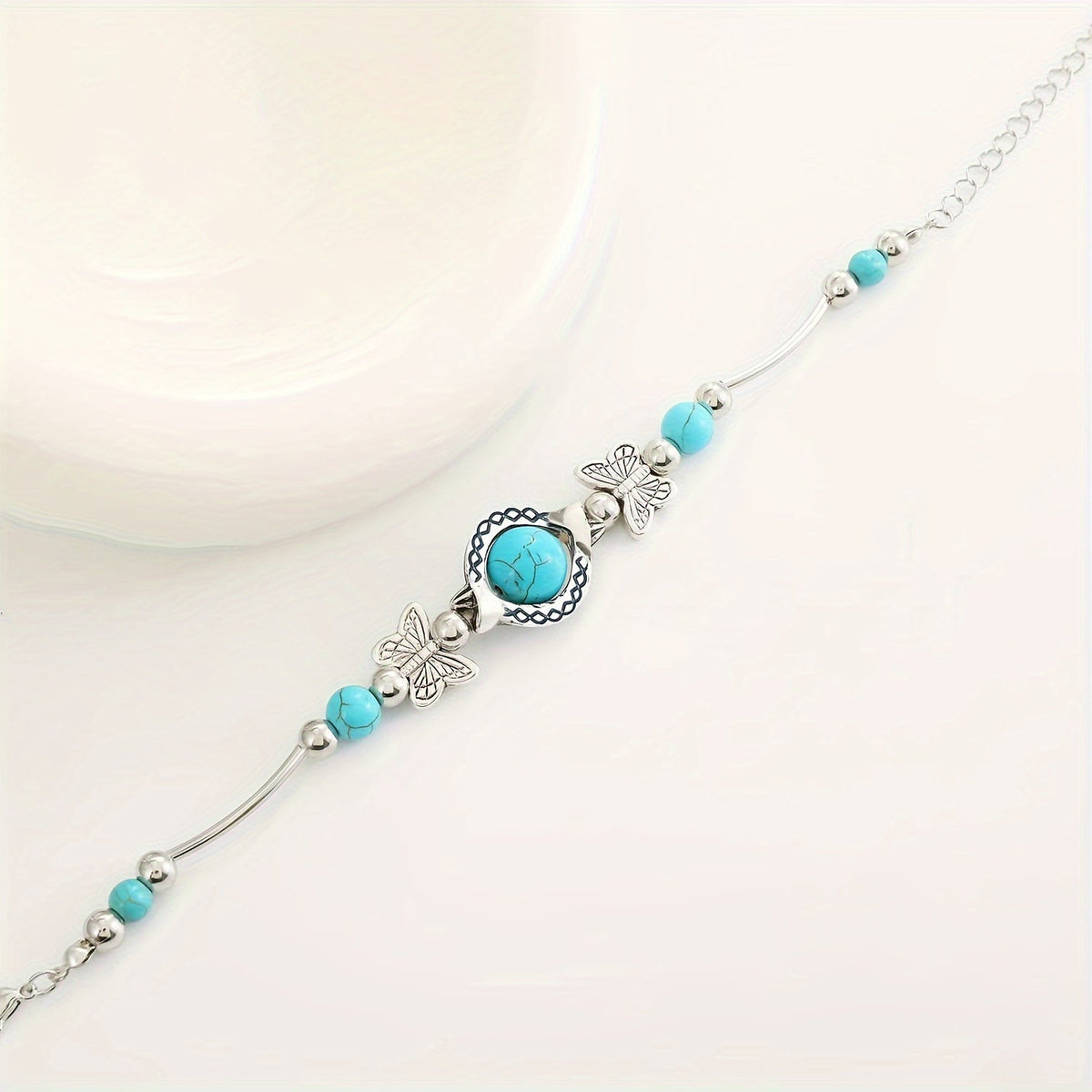 Pulsera Mariposa Oasis | Oro Blanco