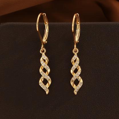 Pendientes Twist Shimmer Ava | Oro